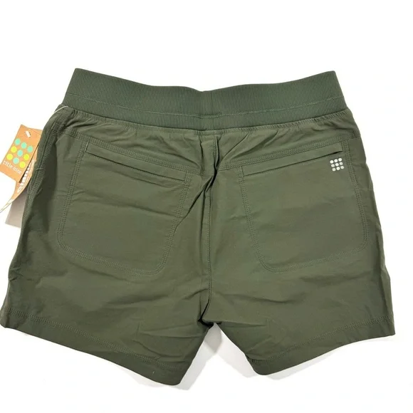 New Title Nine Clamberista Shorts 4 Inseam Green Size 6 Hiking - Picture 2 of 6